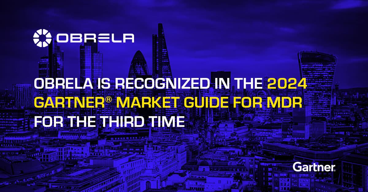 Obrela featured in the latest Gartner MDR report, again